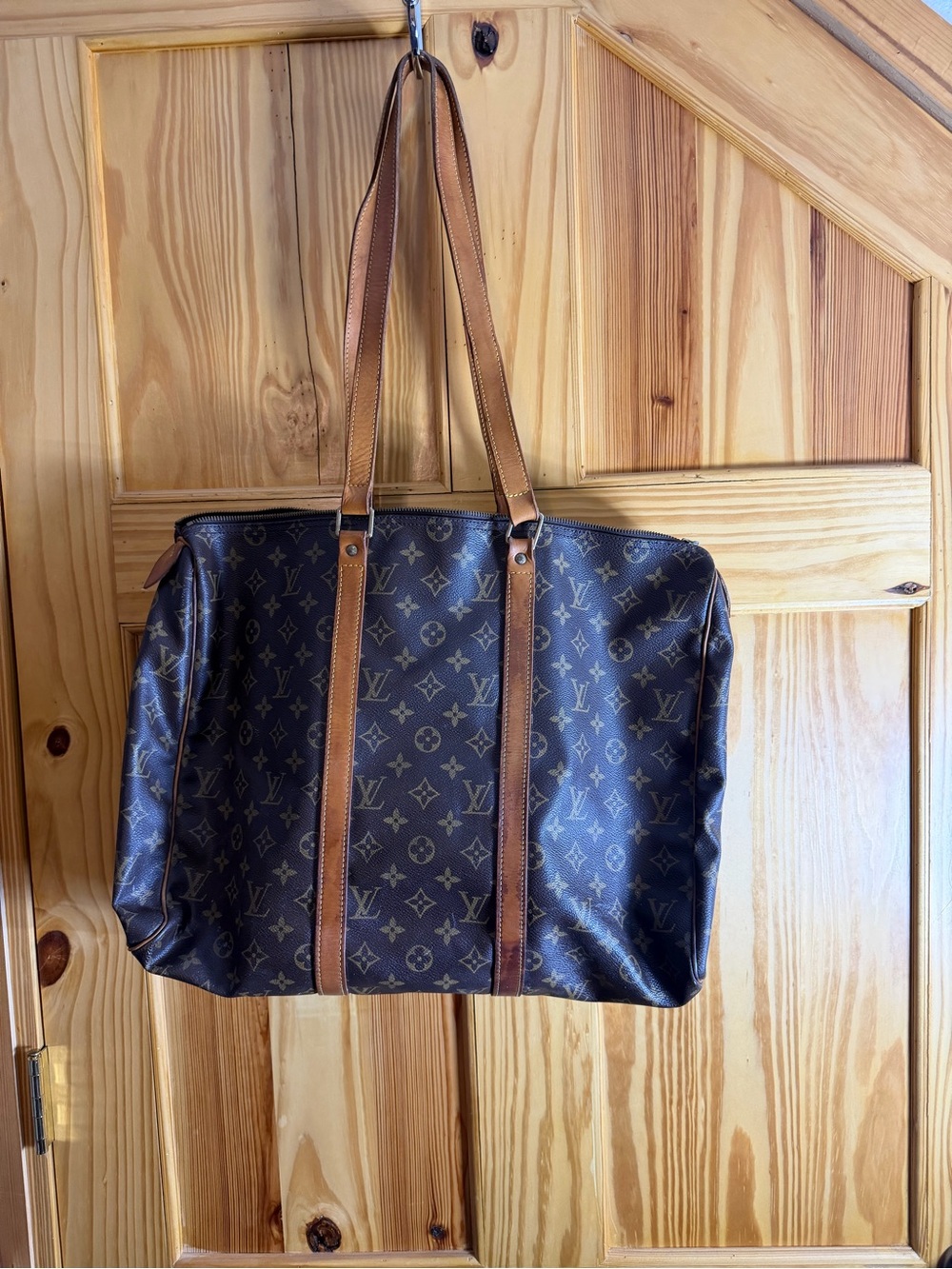 vintage Louis Vuitton monogram canvas zip-top travel bag  (zipper needs replace)